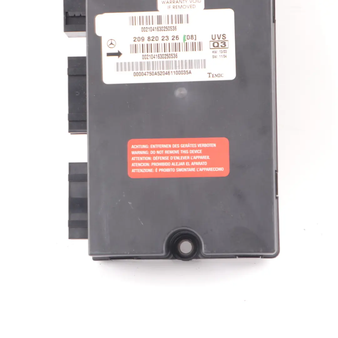 Mercedes CLK W209 Convertible Roof Top Control Unit Module ECU - SKU A2098202326 - Part number A2098202326