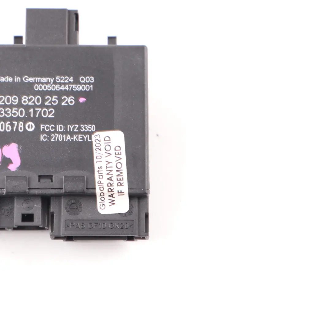 Mercedes CLK C209 Keyless Go Modul ECU Eintrag Tür Steuergerät - SKU A2098202526 - Teilenummer A2098202526