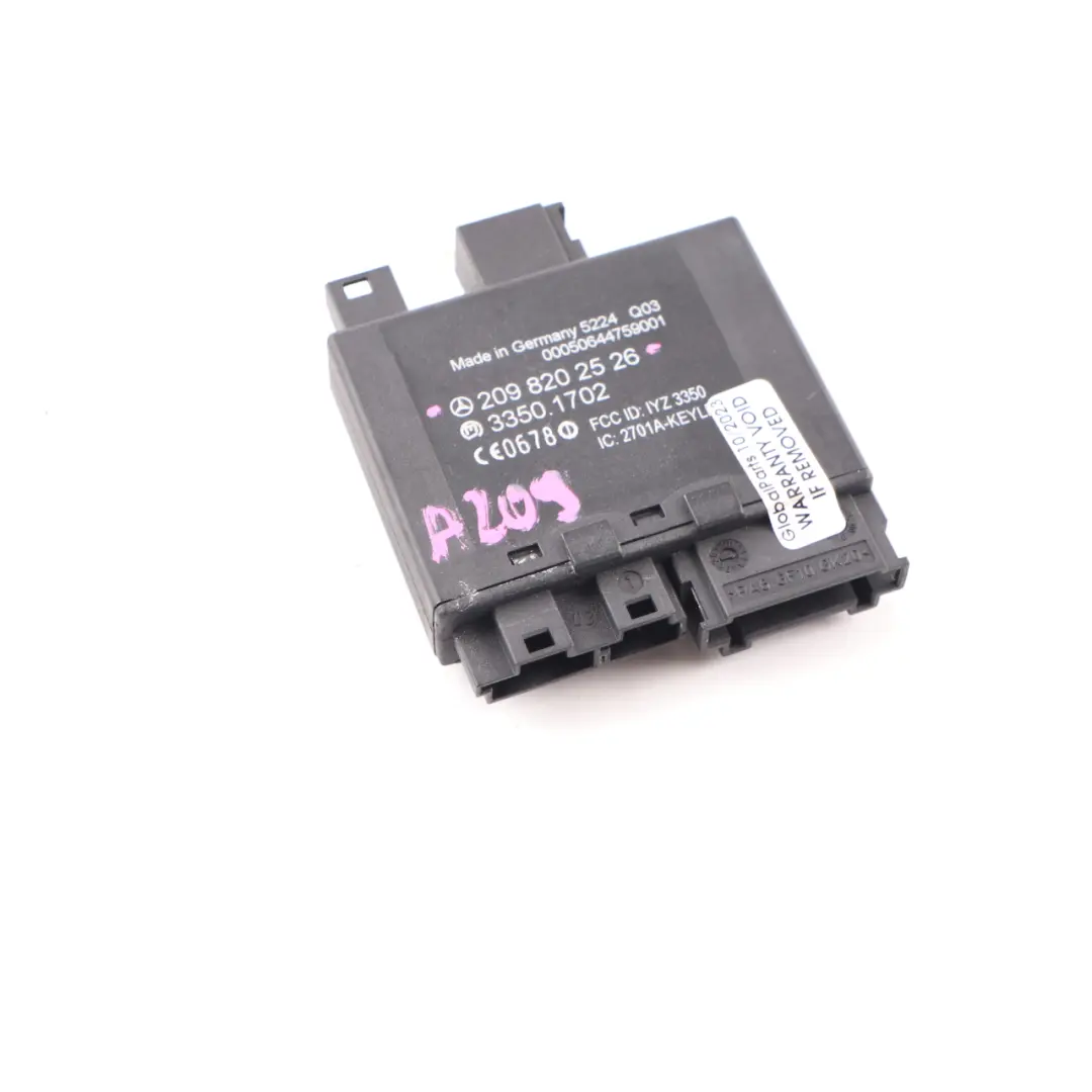 Mercedes CLK C209 Keyless Go Modul ECU Eintrag Tür Steuergerät - SKU A2098202526 - Teilenummer A2098202526