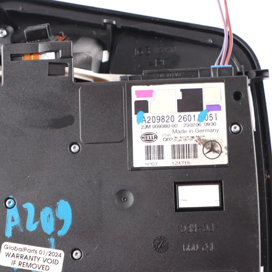 Lamp Interior Light Ceiling Headliner to Mercedes A209 with Part number A2098202601 Mercedes A209 Lamp Interior Light Ceiling Headliner - SKU A2098202601 - Part number A2098202601