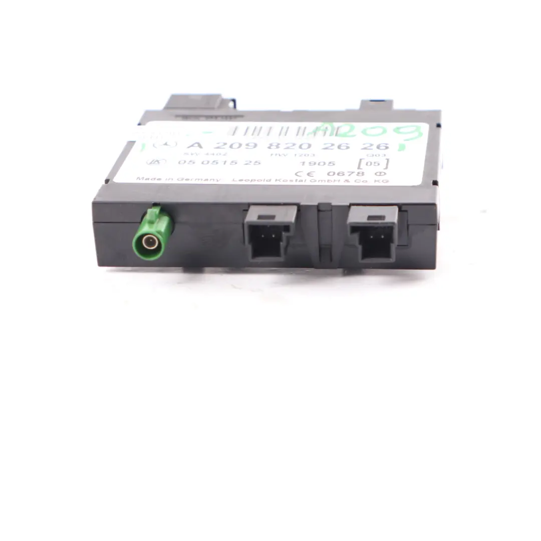 Keyless Go Module ECU Door Lock Control Unit to Mercedes CLK C209 with Part number A2098202626 Mercedes CLK C209 Keyless Go Module ECU Door Lock Control Unit - SKU A2098202626 - Part number A2098202626