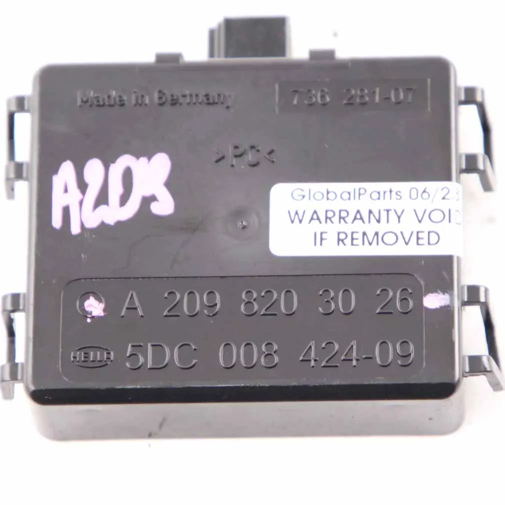 Sensor de Luz Lluvia Módulo Parabrisas para Mercedes CLK W209 Convertible con número de pieza A2098203026 Mercedes CLK W209 Convertible Sensor de Luz Lluvia Módulo Parabrisas - SKU A2098203026 - Número de pieza A2098203026