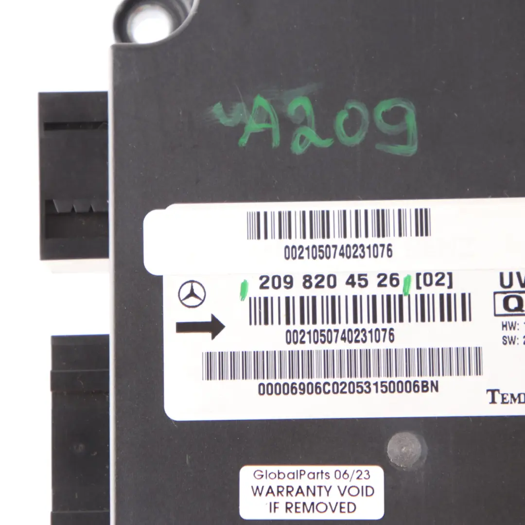 Mercedes CLK W209 Convertible Roof Top Control Unit Module ECU - SKU A2098204526 - Part number A2098204526