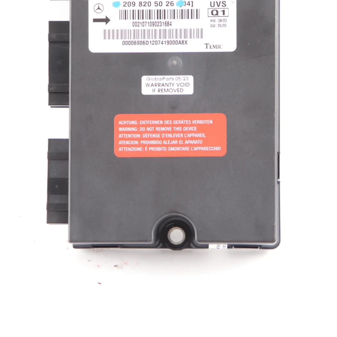Module de toit contrôle du toit pliant ECU pour Mercedes W209 Convertible à propos du numéro de pièce A2098205026 Mercedes W209 Convertible Module de toit contrôle du toit pliant ECU - SKU A2098205026 - Numéro de pièce A2098205026