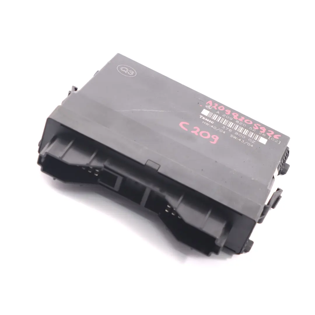 Body Control Module Unit BCM ECU to Mercedes CLK C209 Rear with Part number A2098205226 Mercedes CLK C209 Rear Body Control Module Unit BCM ECU - SKU A2098205226 - Part number A2098205226