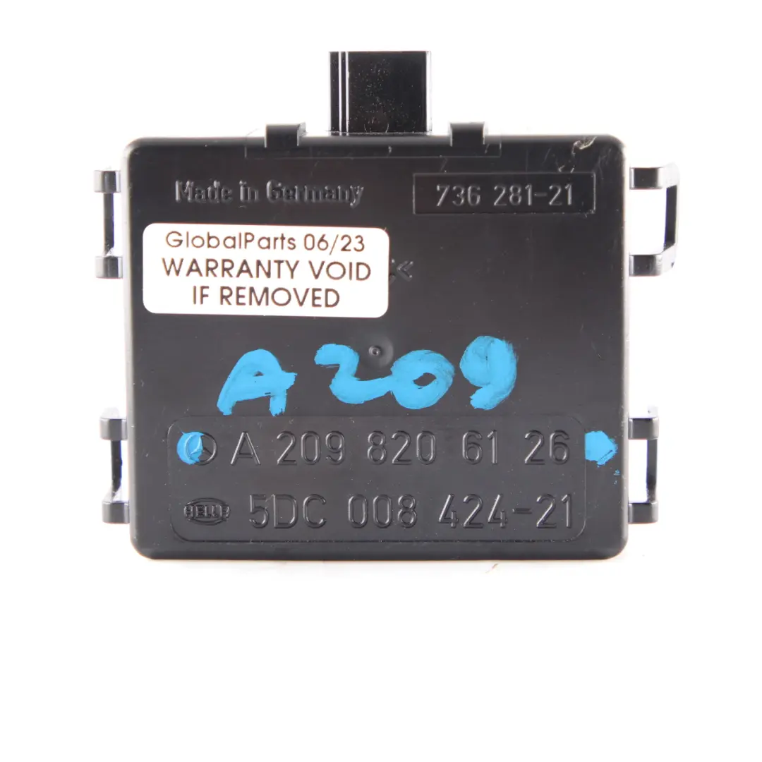 Sensor Lluvia Módulo Parabrisas para Mercedes W209 Convertible con número de pieza A2098206126 Mercedes W209 Convertible Sensor Lluvia Módulo Parabrisas - SKU A2098206126 - Número de pieza A2098206126