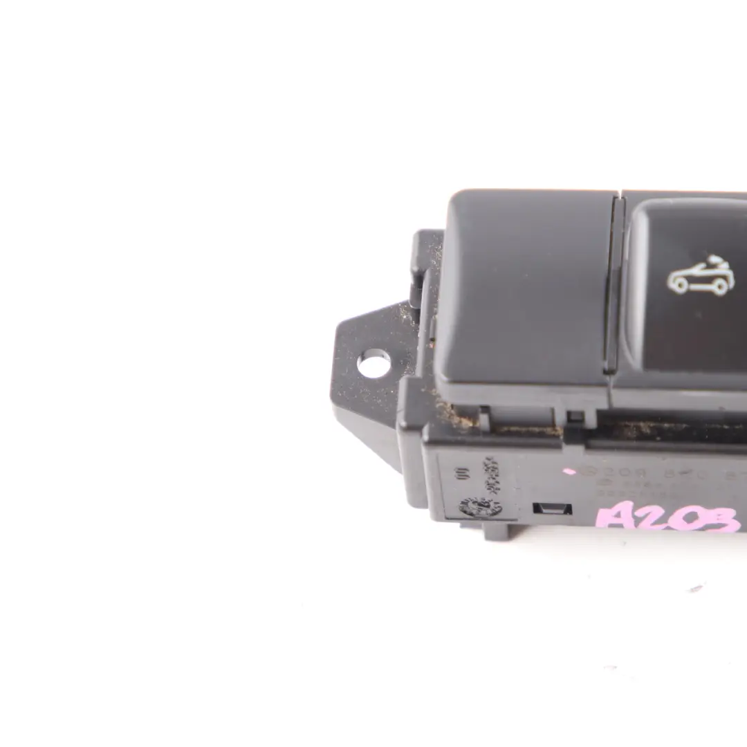 Folding Top Roof Switch Button to Mercedes CLK W209 Convertible Cabrio with Part number A2098208710 Mercedes CLK W209 Convertible Cabrio Folding Top Roof Switch Button - SKU A2098208710 - Part number A2098208710