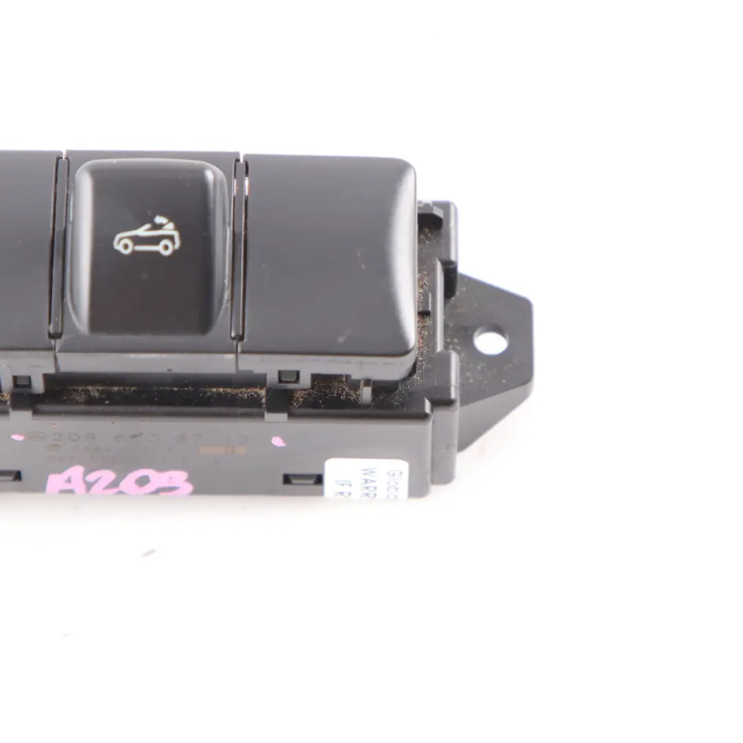 Mercedes W209 Cabriolet Cabrio Bouton d'interrupteur toit pliant - SKU A2098208710 - Numéro de pièce A2098208710