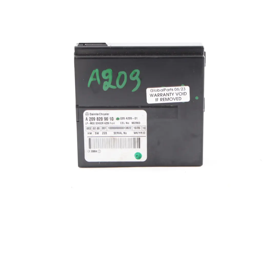 Allarme Sistema Antifurto Centralina per Mercedes CLK W209 Cabrio con numero di parte A2098209610 Mercedes CLK W209 Cabrio Allarme Sistema Antifurto Centralina - SKU A2098209610 - Numero di parte A2098209610