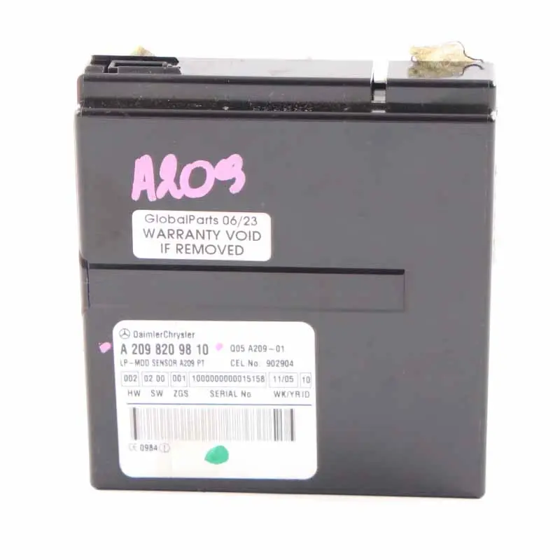 Mercedes CLK A209 Cabrio Alarm Anti Theft System Control Module Unit A2098209810