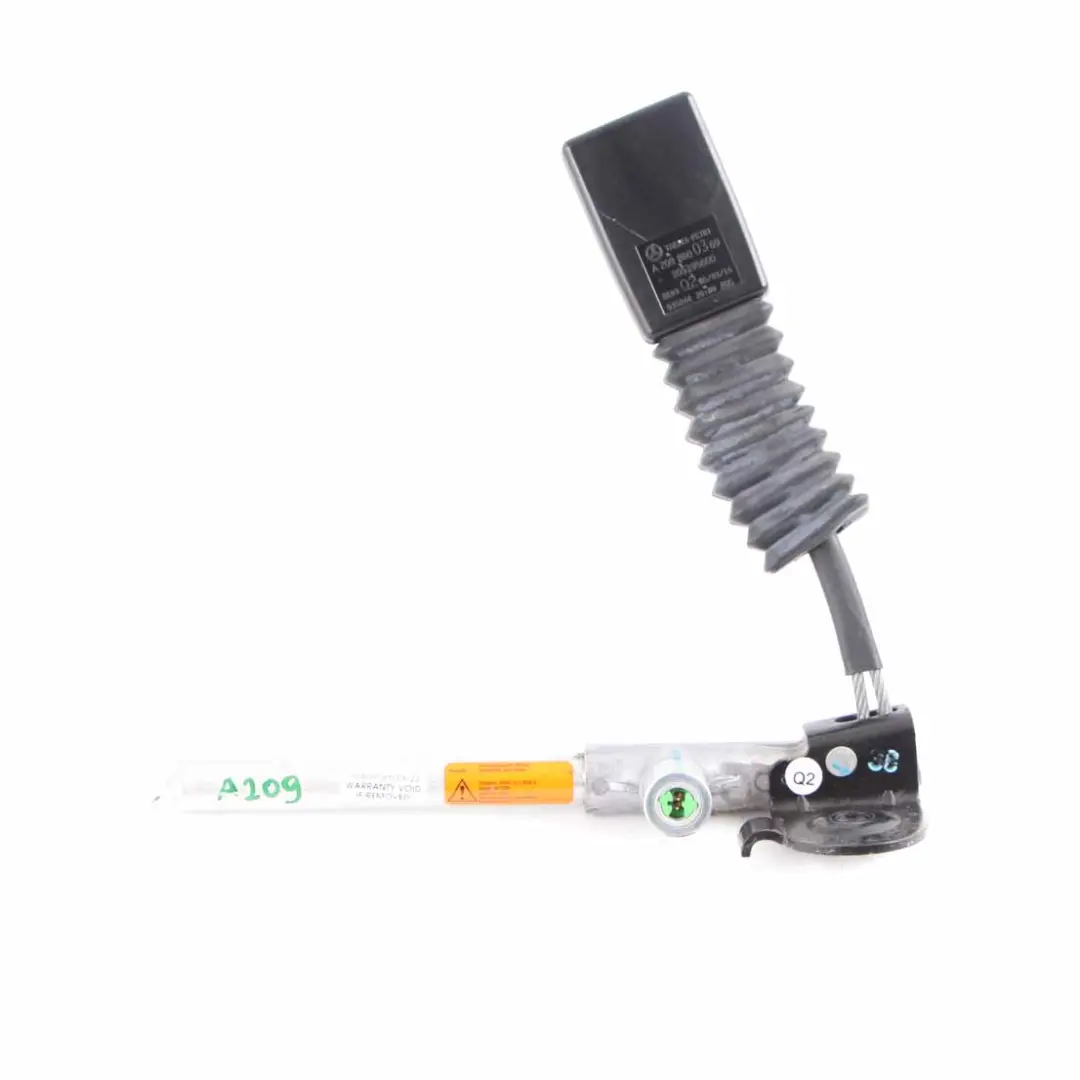 Mercedes CLK W209 Convertible Seat Belt Buckle Rear Left N/S Lower - SKU A2098600369 - Part number A2098600369