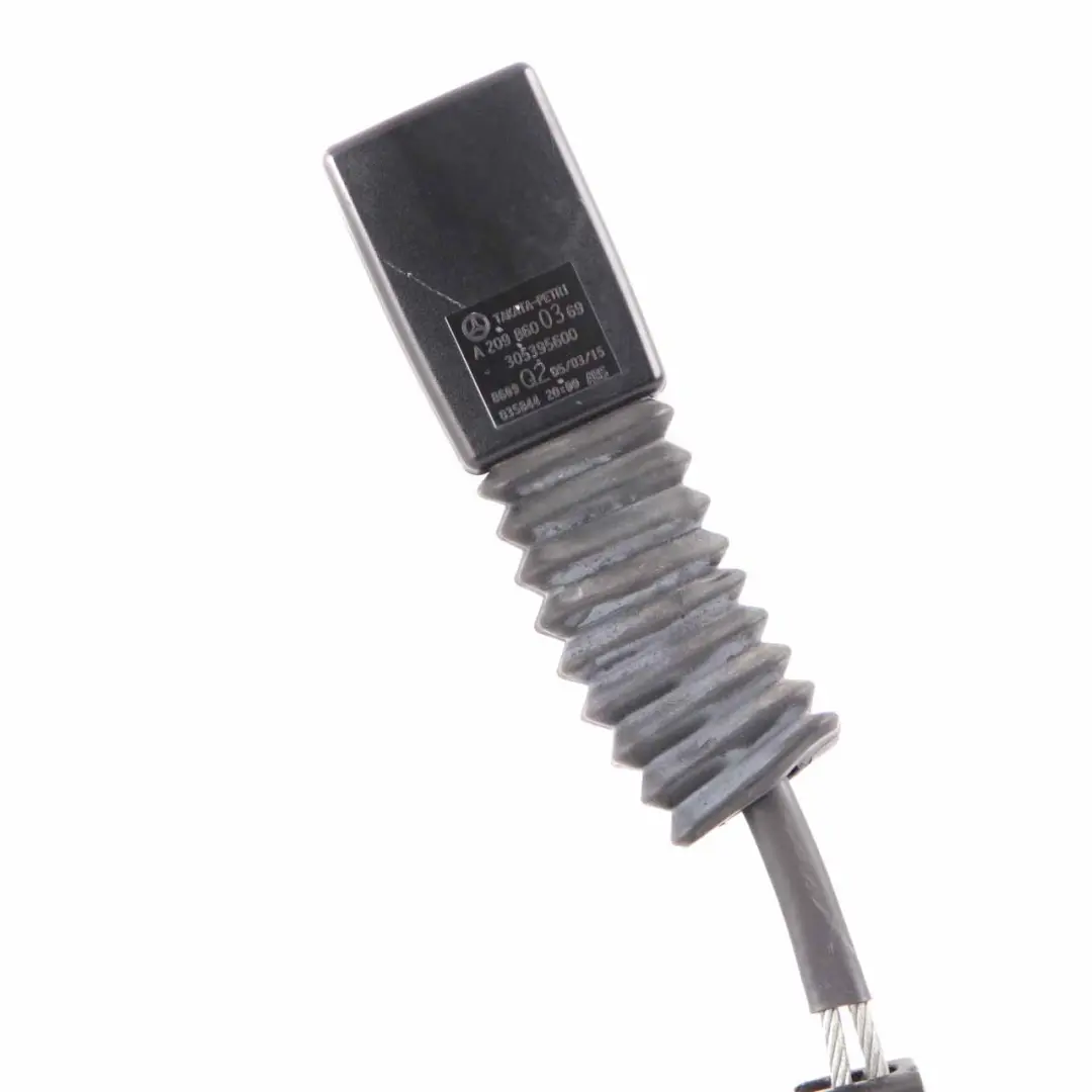 Mercedes CLK W209 Convertible Seat Belt Buckle Rear Left N/S Lower - SKU A2098600369 - Part number A2098600369
