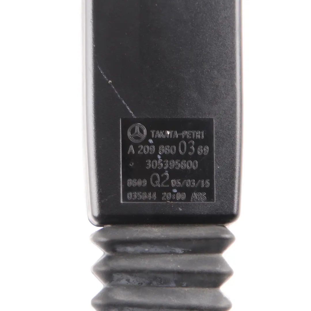 Mercedes CLK W209 Convertible Seat Belt Buckle Rear Left N/S Lower - SKU A2098600369 - Part number A2098600369