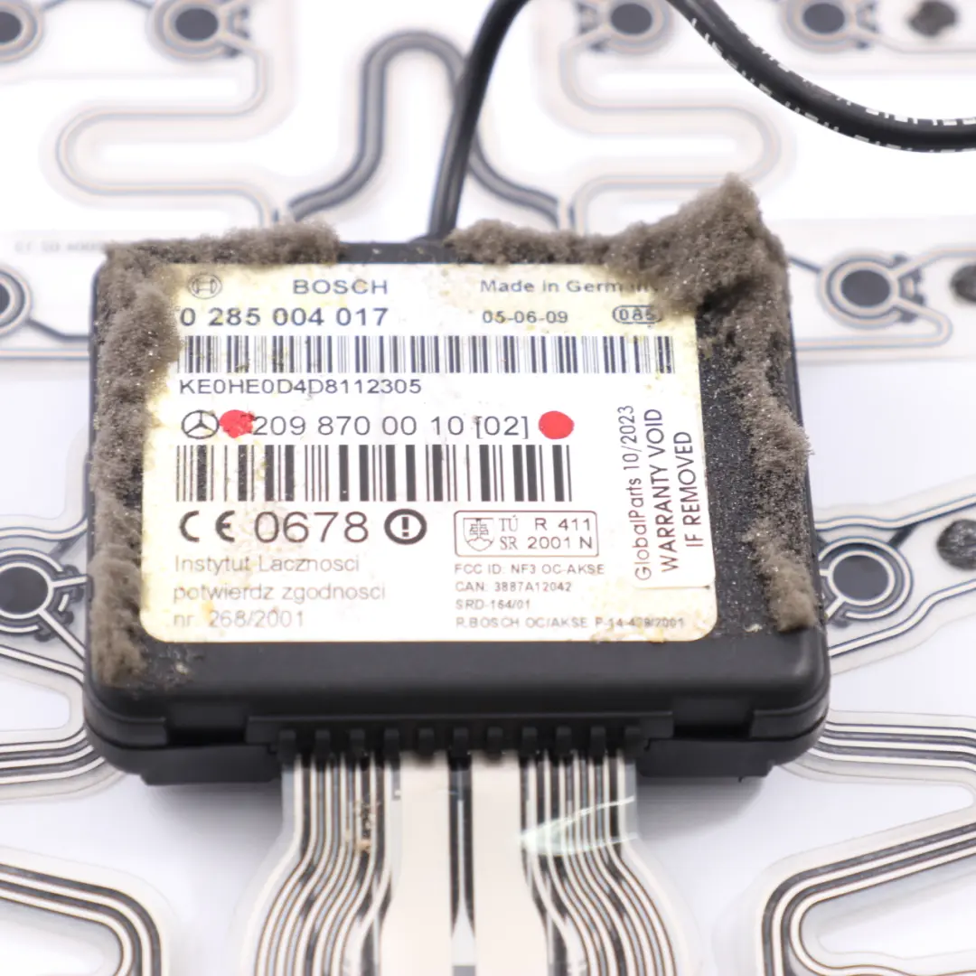 Mercedes W209 Front Passenger Seat Occupancy Sensor Mat Control Unit - SKU A2098700010 - Part number A2098700010