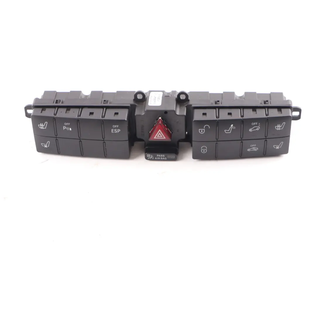 Switch Panel Hazard Light Block Heated Seats ESP to Mercedes CLK W209 with Part number A2098701010 Mercedes CLK W209 Switch Panel Hazard Light Block Heated Seats ESP - SKU A2098701010 - Part number A2098701010