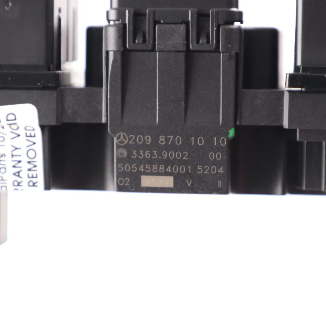 Switch Panel Hazard Light Block Heated Seats ESP to Mercedes CLK W209 with Part number A2098701010 Mercedes CLK W209 Switch Panel Hazard Light Block Heated Seats ESP - SKU A2098701010 - Part number A2098701010