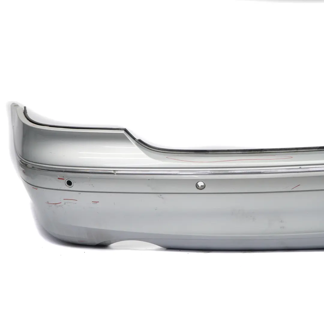 Mercedes W209 Rear Bumper Trim Panel Covering Iridium Silver Metallic - 775 - SKU A2098800040-IRS - Part number A2098800040