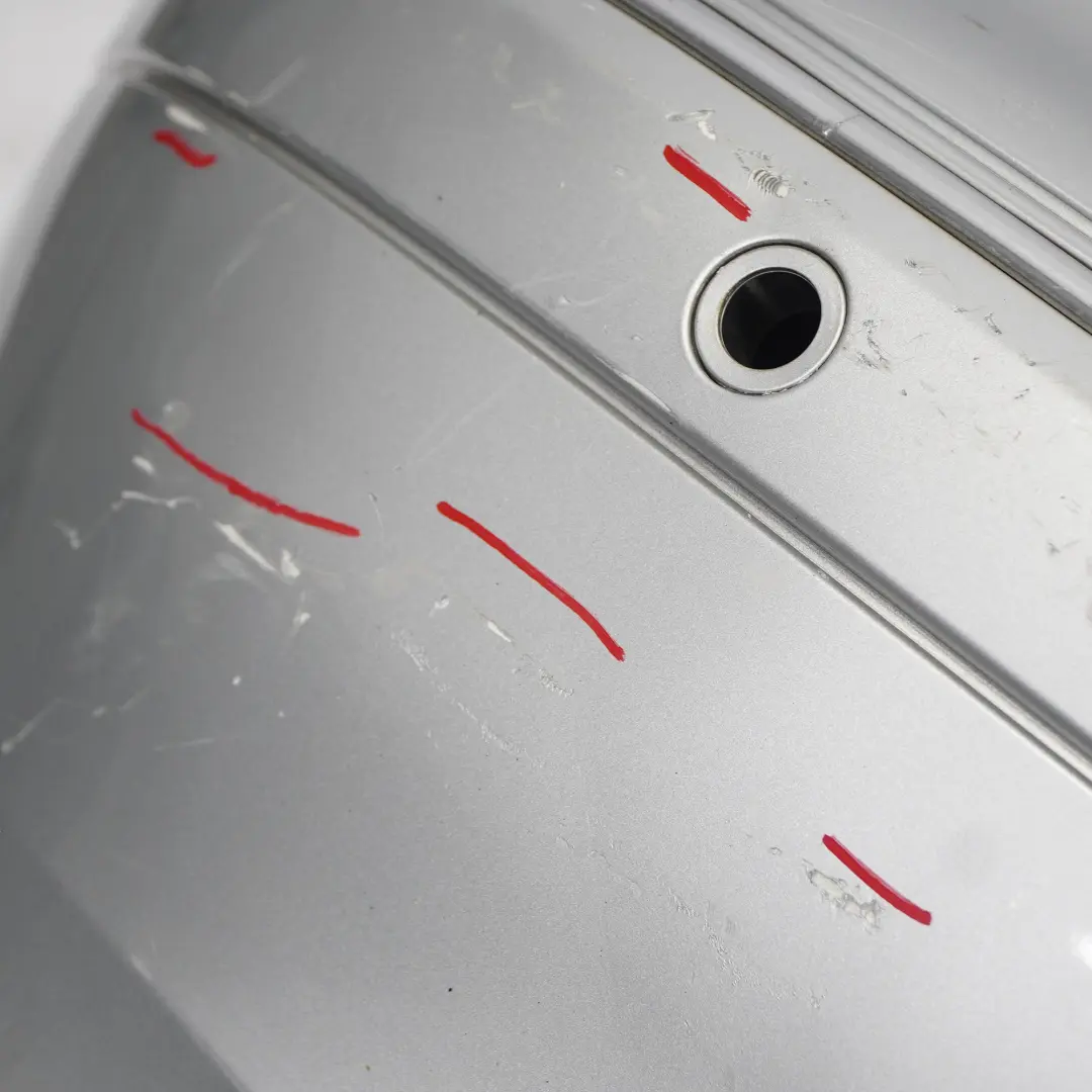 Bumper Trim Panel Covering Iridium Silver Metallic - 775 to Mercedes W209 Rear with Part number A2098800040 Mercedes W209 Rear Bumper Trim Panel Covering Iridium Silver Metallic - 775 - SKU A2098800040-IRS - Part number A2098800040