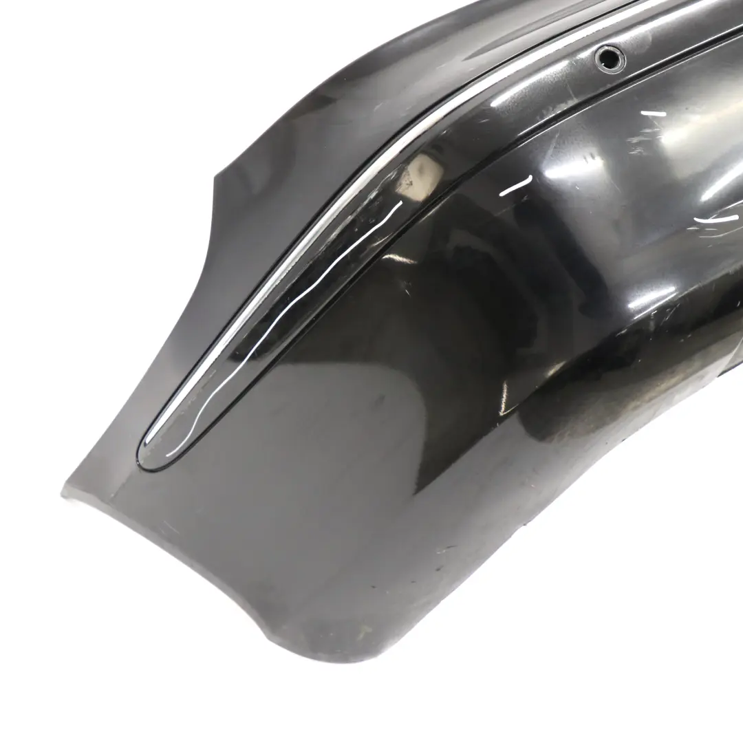 Bumper Trim Panel Covering Obsidian Black Metallic - 197 to Mercedes W209 Rear with Part number A2098800040 Mercedes W209 Rear Bumper Trim Panel Covering Obsidian Black Metallic - 197 - SKU A2098800040-OB - Part number A2098800040
