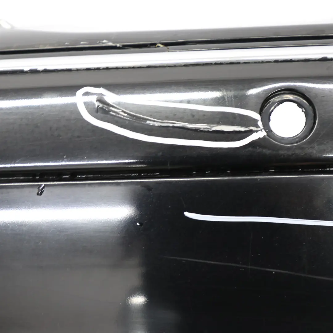 Bumper Trim Panel Covering Obsidian Black Metallic - 197 to Mercedes W209 Rear with Part number A2098800040 Mercedes W209 Rear Bumper Trim Panel Covering Obsidian Black Metallic - 197 - SKU A2098800040-OB - Part number A2098800040