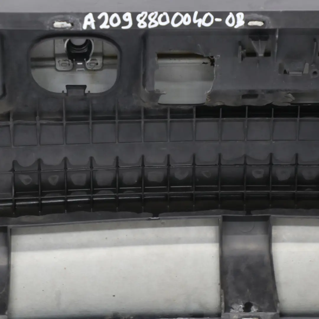 Bumper Trim Panel Covering Obsidian Black Metallic - 197 to Mercedes W209 Rear with Part number A2098800040 Mercedes W209 Rear Bumper Trim Panel Covering Obsidian Black Metallic - 197 - SKU A2098800040-OB - Part number A2098800040