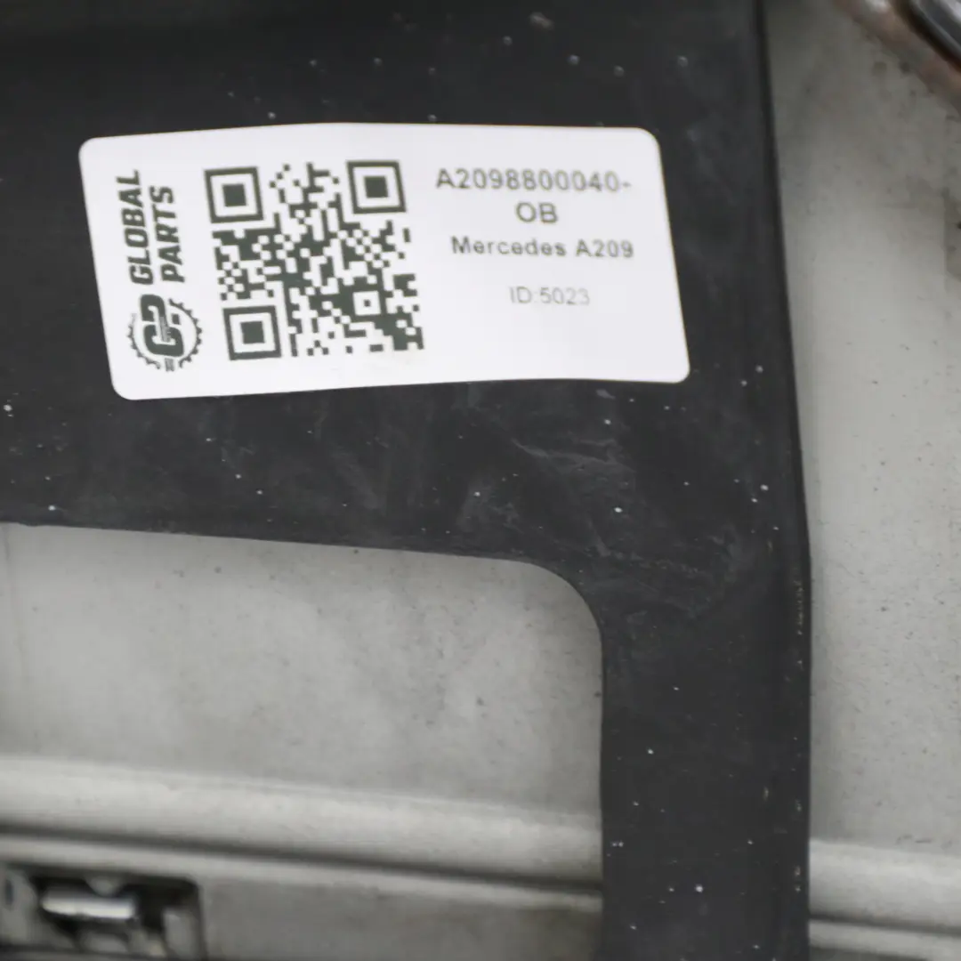 Bumper Trim Panel Covering Obsidian Black Metallic - 197 to Mercedes W209 Rear with Part number A2098800040 Mercedes W209 Rear Bumper Trim Panel Covering Obsidian Black Metallic - 197 - SKU A2098800040-OB - Part number A2098800040