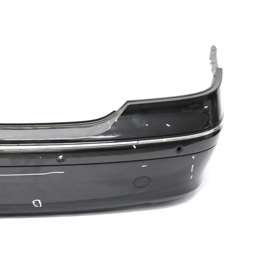 Mercedes W209 Rear Bumper Trim Panel Covering Obsidian Black Metallic - 197 - SKU A2098800040-OB - Part number A2098800040