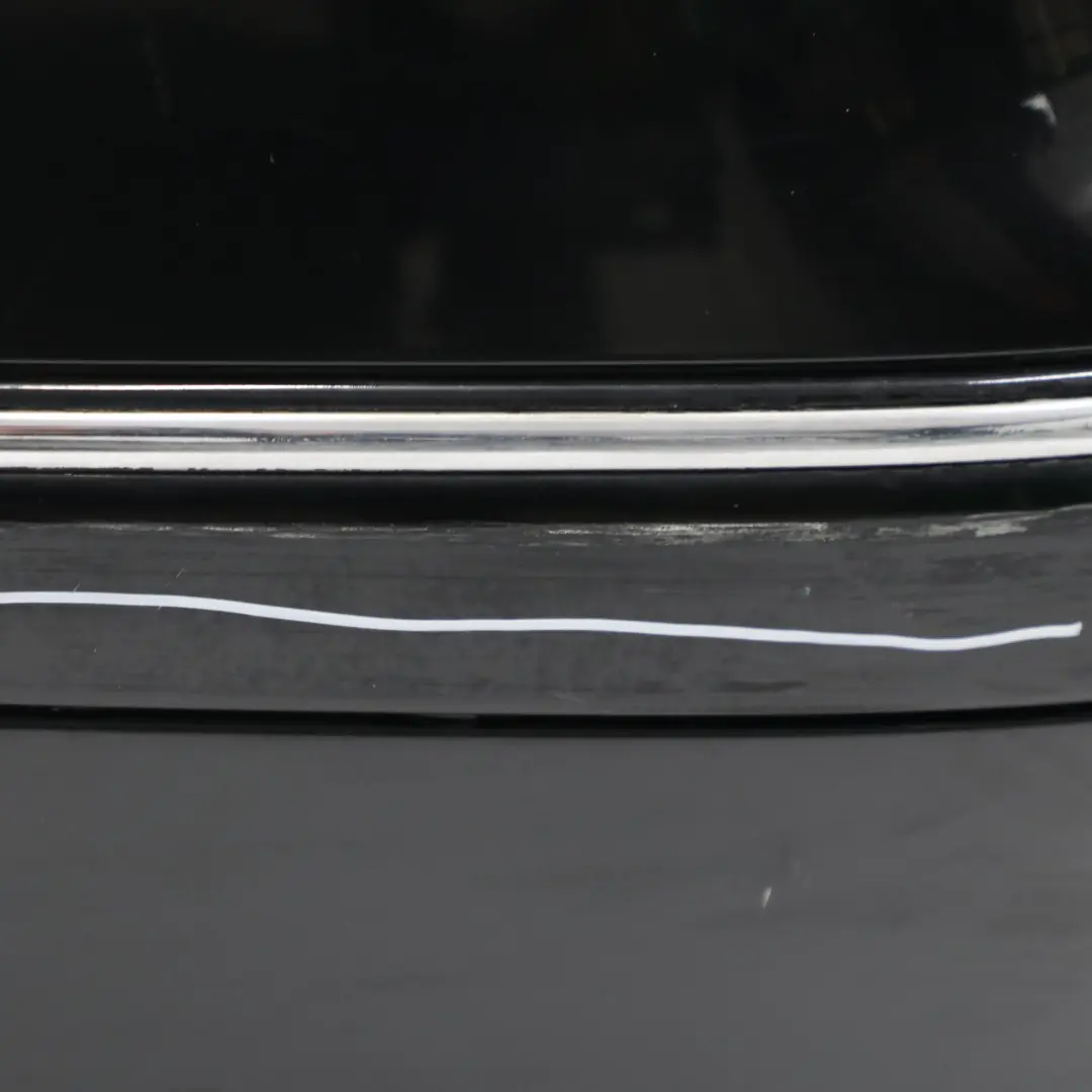 Bumper Trim Panel Covering Obsidian Black Metallic - 197 to Mercedes W209 Rear with Part number A2098800040 Mercedes W209 Rear Bumper Trim Panel Covering Obsidian Black Metallic - 197 - SKU A2098800040-OB - Part number A2098800040