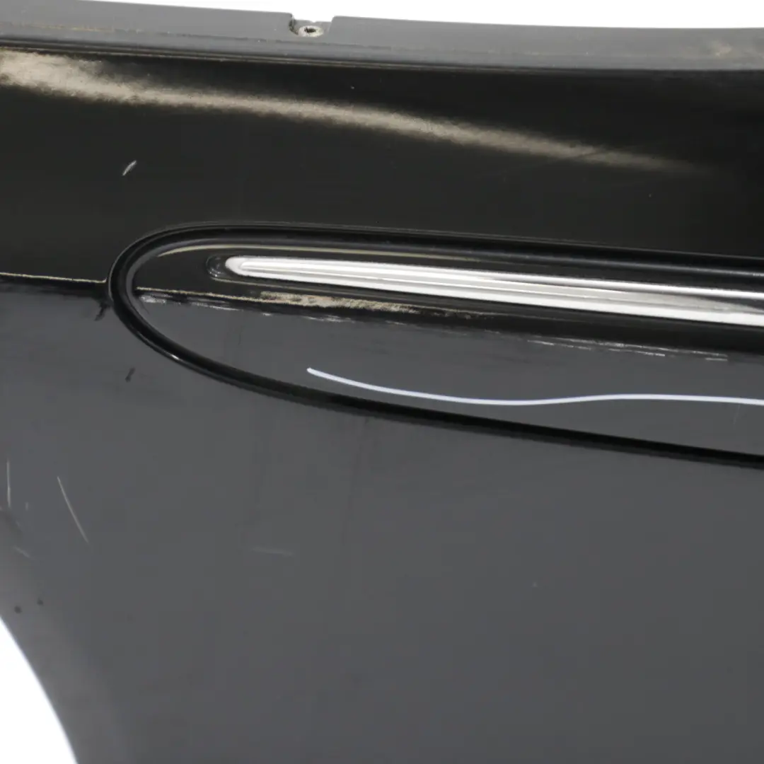 Mercedes W209 Rear Bumper Trim Panel Covering Obsidian Black Metallic - 197 - SKU A2098800040-OB - Part number A2098800040