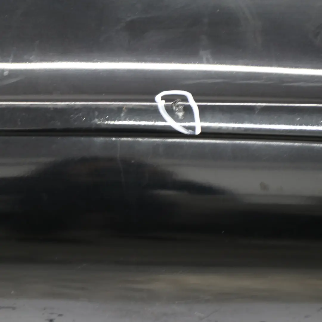 Mercedes W209 Rear Bumper Trim Panel Covering Obsidian Black Metallic - 197 - SKU A2098800040-OB - Part number A2098800040