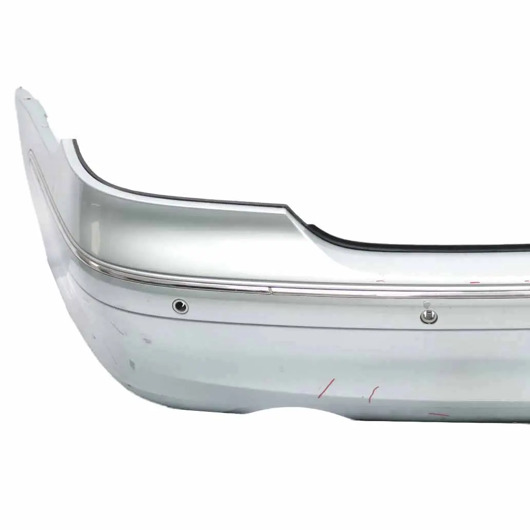 Bumper Trim Panel Covering Tellurium Silver Metallic - 762 to Mercedes W209 Rear with Part number A2098800040 Mercedes W209 Rear Bumper Trim Panel Covering Tellurium Silver Metallic - 762 - SKU A2098800040-TES - Part number A2098800040