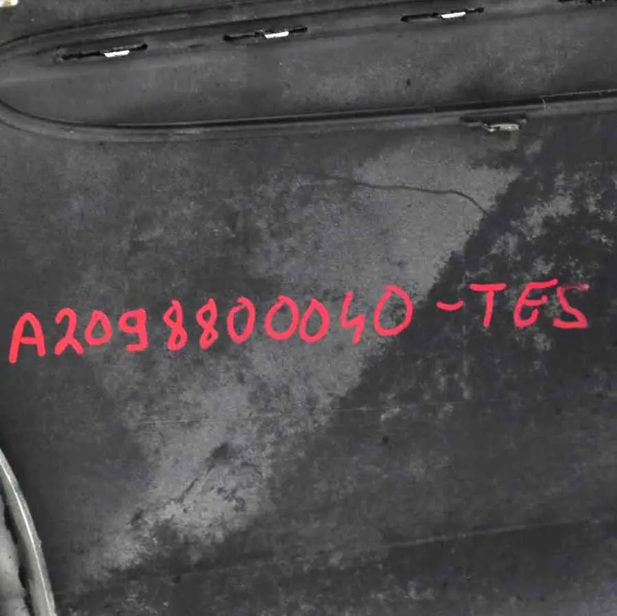 Bumper Trim Panel Covering Tellurium Silver Metallic - 762 to Mercedes W209 Rear with Part number A2098800040 Mercedes W209 Rear Bumper Trim Panel Covering Tellurium Silver Metallic - 762 - SKU A2098800040-TES - Part number A2098800040