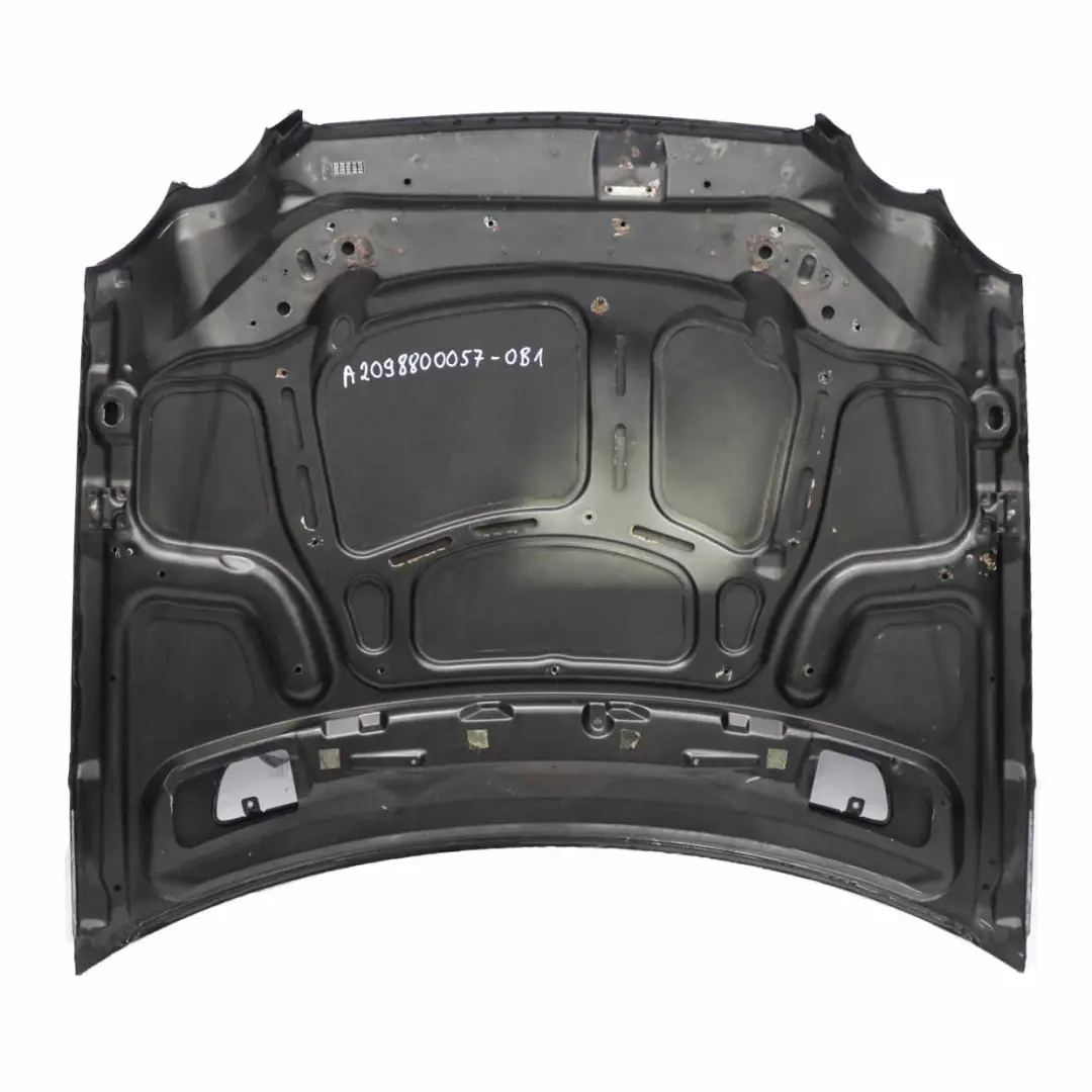 Mercedes CLK W209 Hood Bonnet Trim Panel Engine Cover Obsidian Black - 197 - SKU A2098800057-OB1 - Part number A2098800057