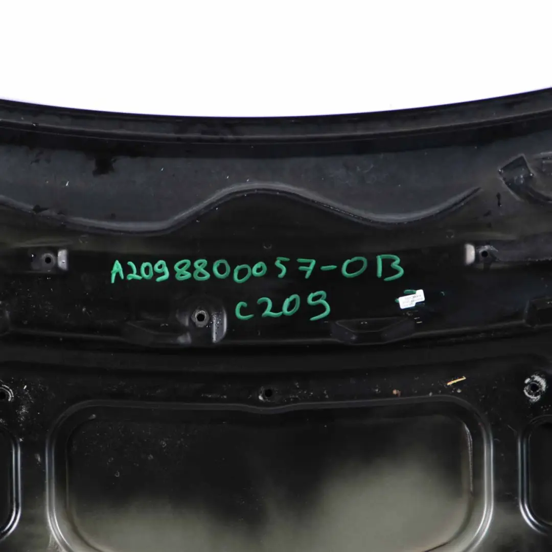 Hood Bonnet Trim Panel Engine Cover Obsidian Black - 197 to Mercedes CLK W209 with Part number A2098800057 Mercedes CLK W209 Hood Bonnet Trim Panel Engine Cover Obsidian Black - 197 - SKU A2098800057-OB - Part number A2098800057