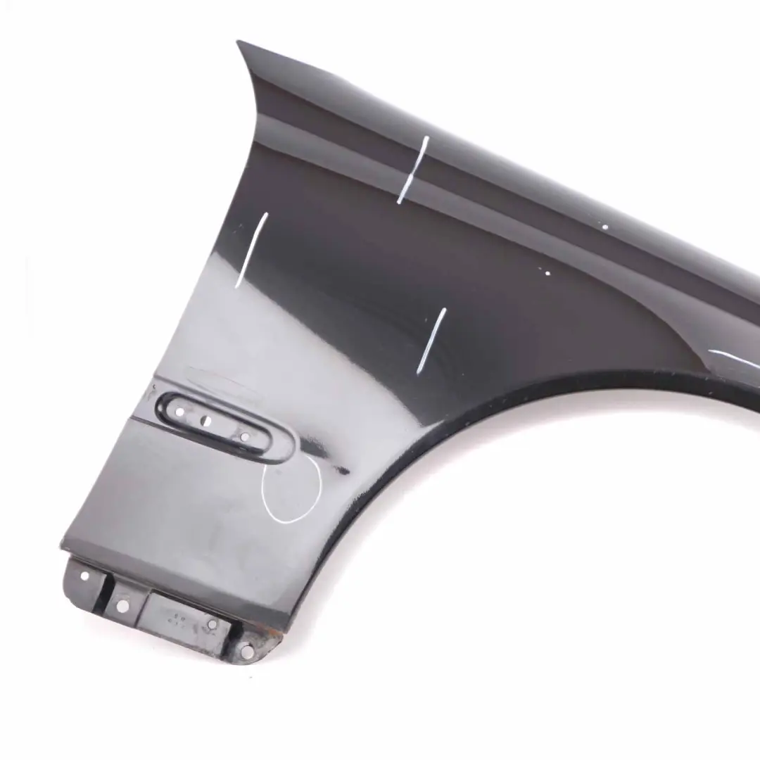 Side Panel Front Right O/S Wing Fender Obsidian Black 197 to Mercedes CLK C209 with Part number A2098800418 Mercedes CLK C209 Side Panel Front Right O/S Wing Fender Obsidian Black 197 - SKU A2098800418-OB - Part number A2098800418