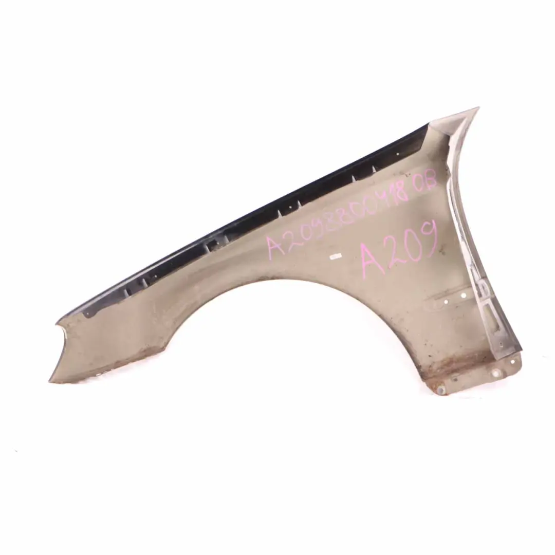 Side Panel Front Right O/S Wing Fender Obsidian Black 197 to Mercedes CLK C209 with Part number A2098800418 Mercedes CLK C209 Side Panel Front Right O/S Wing Fender Obsidian Black 197 - SKU A2098800418-OB - Part number A2098800418
