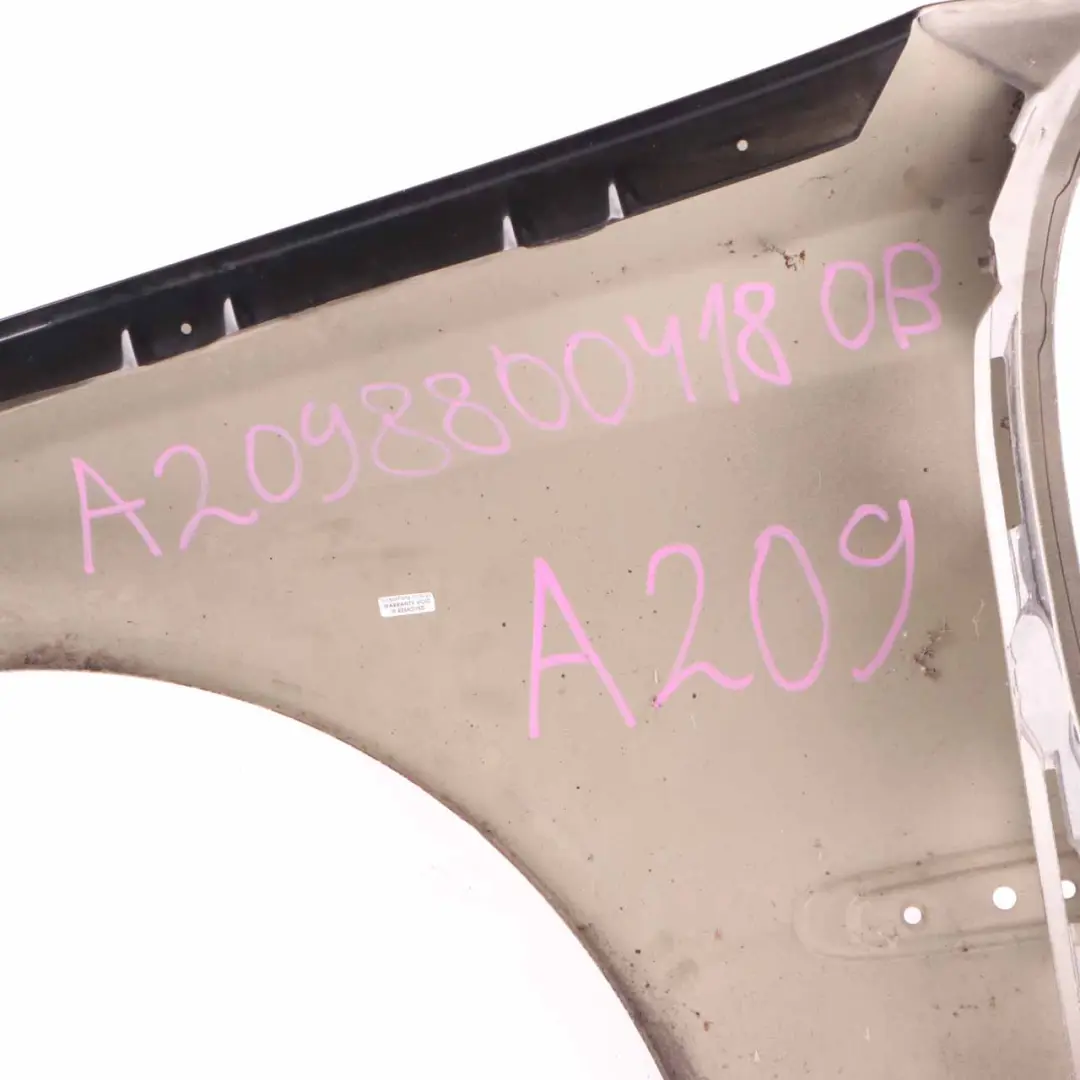 Side Panel Front Right O/S Wing Fender Obsidian Black 197 to Mercedes CLK C209 with Part number A2098800418 Mercedes CLK C209 Side Panel Front Right O/S Wing Fender Obsidian Black 197 - SKU A2098800418-OB - Part number A2098800418