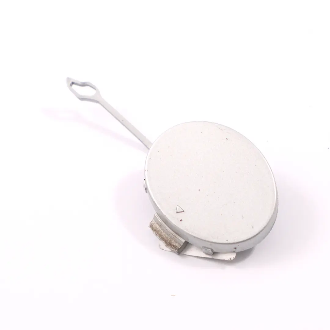 Bumper Flap Towing Eye Cover Iridium Silver 775 to Mercedes C209 Rear with Part number A2098850126 Mercedes C209 Rear Bumper Flap Towing Eye Cover Iridium Silver 775 - SKU A2098850126-IRS - Part number A2098850126