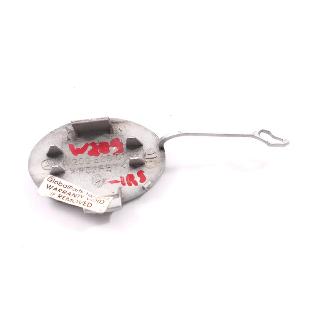 Mercedes C209 Parachoques trasero Tapa ojo remolque Iridium Silver - SKU A2098850126-IRS - Número de pieza A2098850126