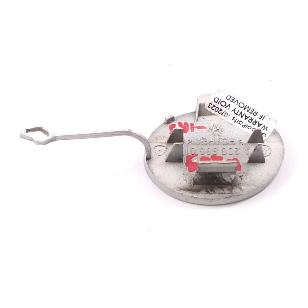 Mercedes C209 Heckstoßstange Abschleppöse Abdeckung Iridium Silber - SKU A2098850126-IRS - Teilenummer A2098850126