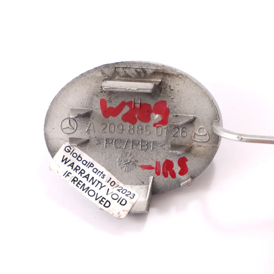 Mercedes C209 Parachoques trasero Tapa ojo remolque Iridium Silver - SKU A2098850126-IRS - Número de pieza A2098850126