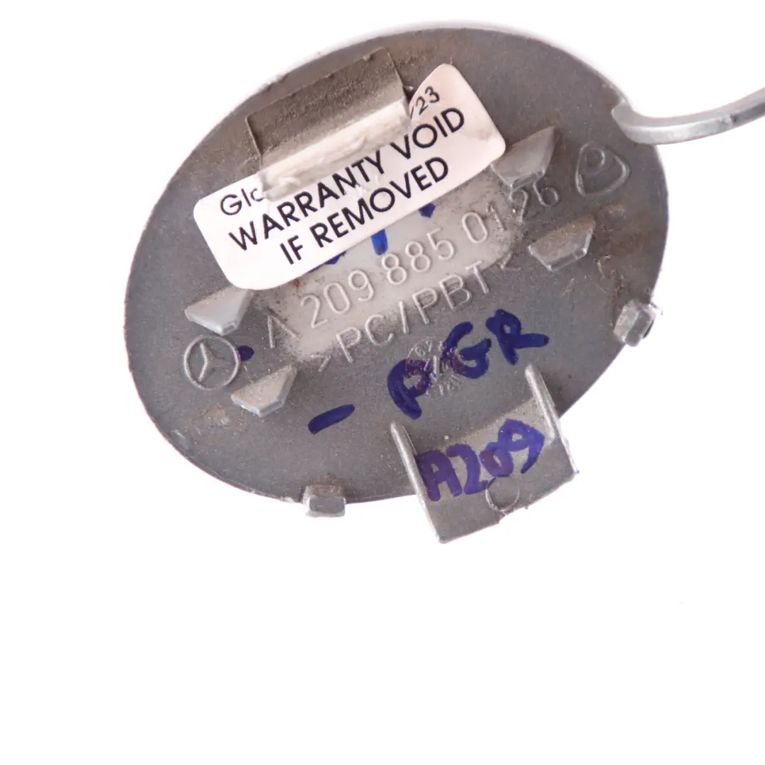 Bumper Flap Towing Eye Cover Perlite Grey - 747 to Mercedes W209 Rear with Part number A2098850128 Mercedes W209 Rear Bumper Flap Towing Eye Cover Perlite Grey - 747 - SKU A2098850128 - Part number A2098850128