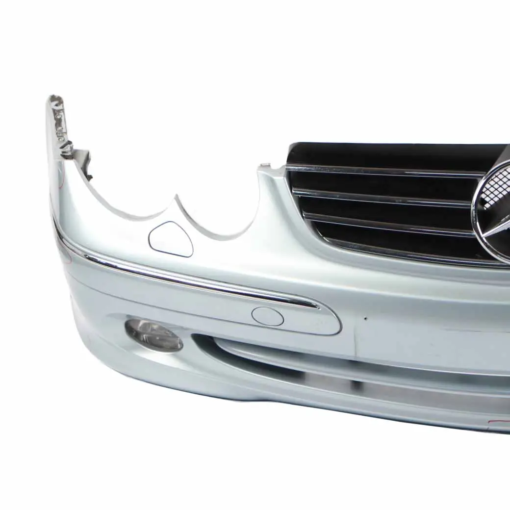 Front Bumper Trim Panel Cover Tellurium Silver Metallic - 762 to Mercedes W209 with Part number A2098850225 Mercedes W209 Front Bumper Trim Panel Cover Tellurium Silver Metallic - 762 - SKU A2098850225-TES - Part number A2098850225