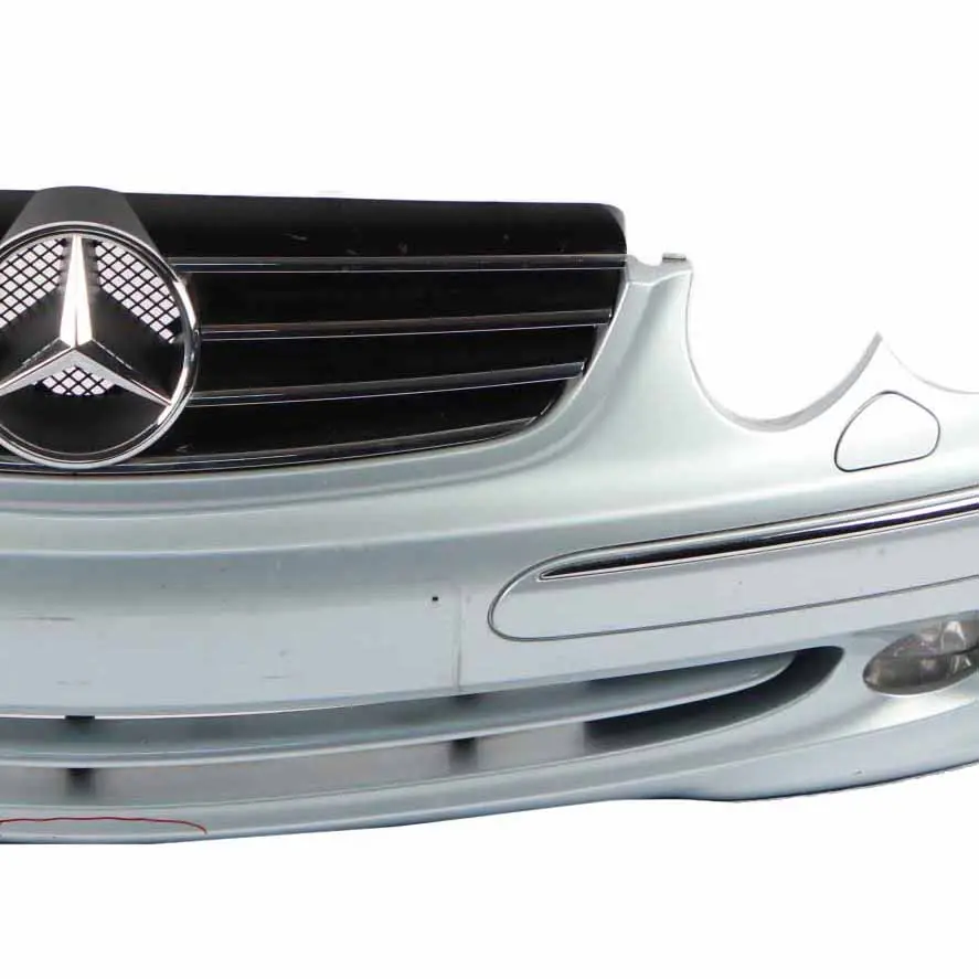 Front Bumper Trim Panel Cover Tellurium Silver Metallic - 762 to Mercedes W209 with Part number A2098850225 Mercedes W209 Front Bumper Trim Panel Cover Tellurium Silver Metallic - 762 - SKU A2098850225-TES - Part number A2098850225
