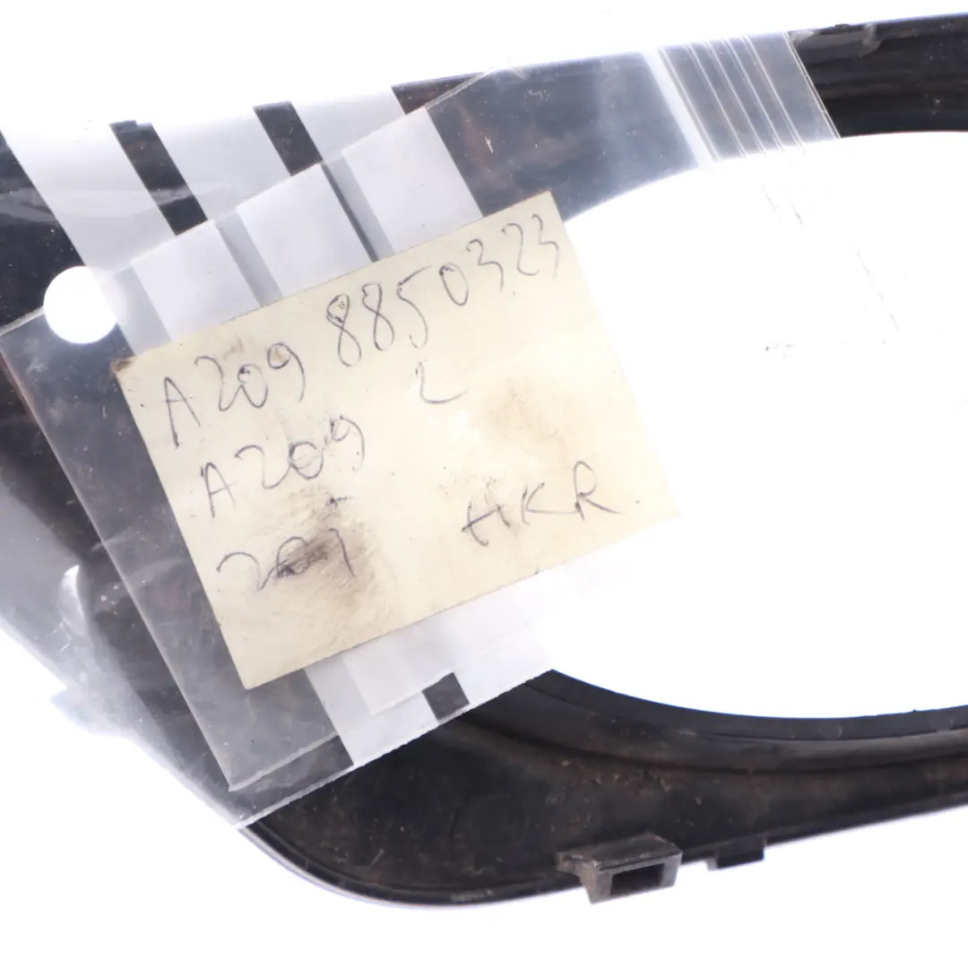 Front Bumper Fog Light Lamp Cover Left N/S Grille to Mercedes CLK C209 with Part number A2098850323 Mercedes CLK C209 Front Bumper Fog Light Lamp Cover Left N/S Grille - SKU A2098850323 - Part number A2098850323