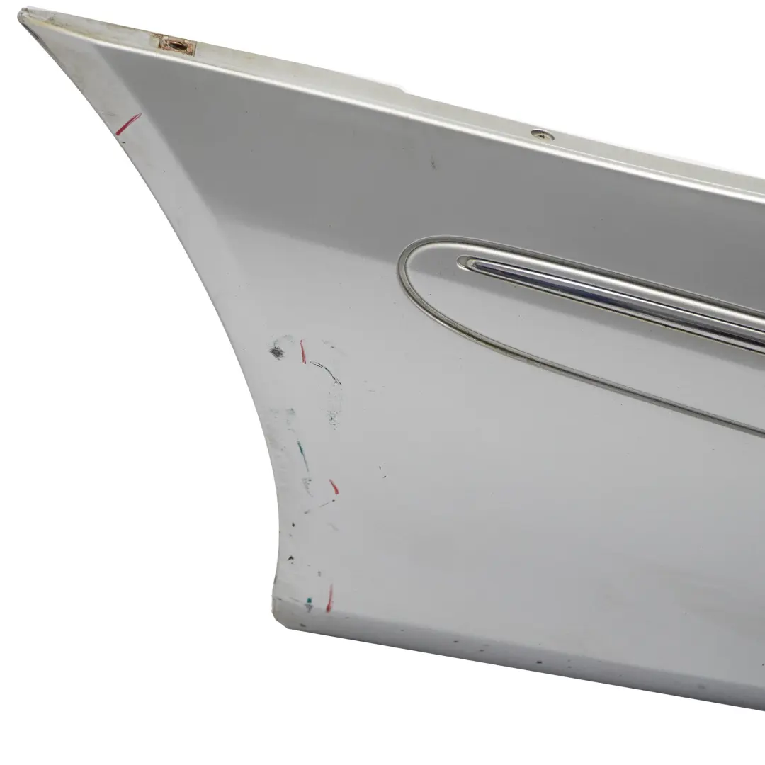 Mercedes W209 Rear Bumper Trim Panel Covering Iridium Silver Metallic - 775 - SKU A2098850825-IRS - Part number A2098850825