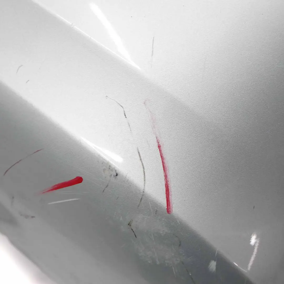 Bumper Trim Panel Covering Tellurium Silver Metallic - 762 to Mercedes W209 Rear with Part number A2098850825 Mercedes W209 Rear Bumper Trim Panel Covering Tellurium Silver Metallic - 762 - SKU A2098850825-TES - Part number A2098850825