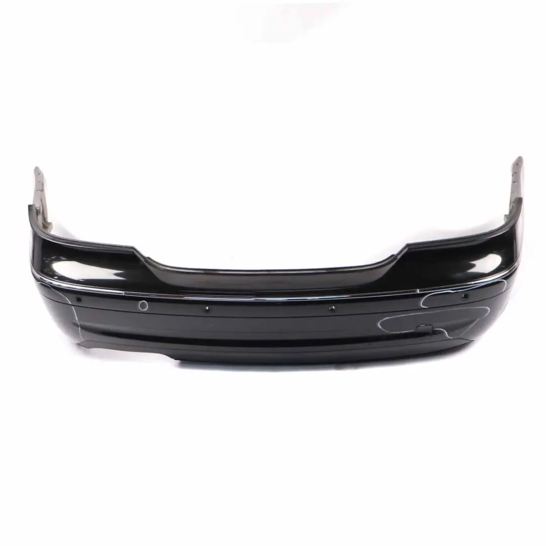 Bumper AMG Trim Panel Covering Obsidian Black Metallic - 197 to Mercedes W209 Rear with Part number A2098851725 Mercedes W209 Rear Bumper AMG Trim Panel Covering Obsidian Black Metallic - 197 - SKU A2098851725-OB - Part number A2098851725