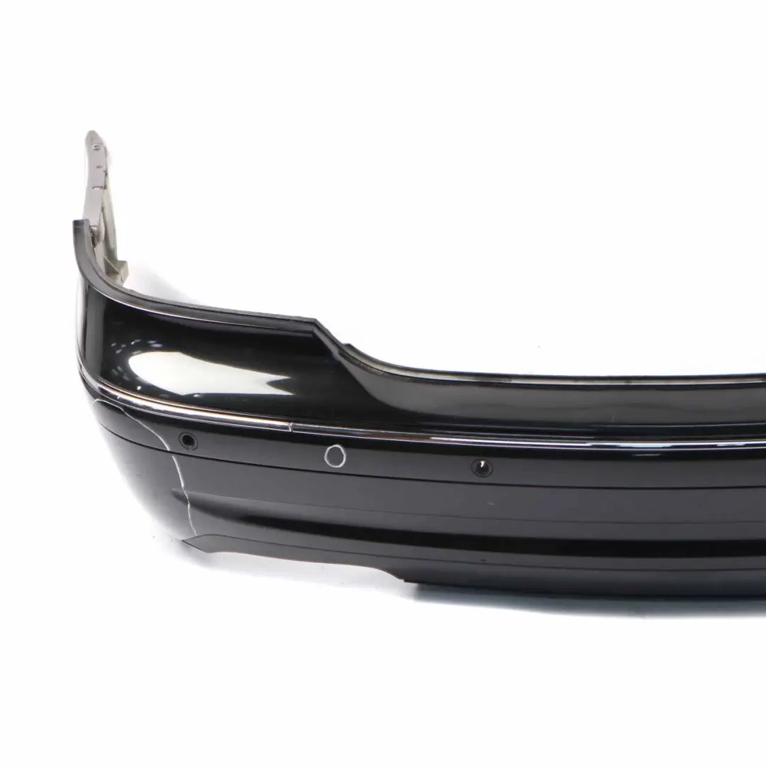 Bumper AMG Trim Panel Covering Obsidian Black Metallic - 197 to Mercedes W209 Rear with Part number A2098851725 Mercedes W209 Rear Bumper AMG Trim Panel Covering Obsidian Black Metallic - 197 - SKU A2098851725-OB - Part number A2098851725