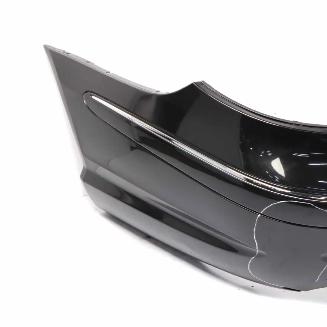 Bumper AMG Trim Panel Covering Obsidian Black Metallic - 197 to Mercedes W209 Rear with Part number A2098851725 Mercedes W209 Rear Bumper AMG Trim Panel Covering Obsidian Black Metallic - 197 - SKU A2098851725-OB - Part number A2098851725